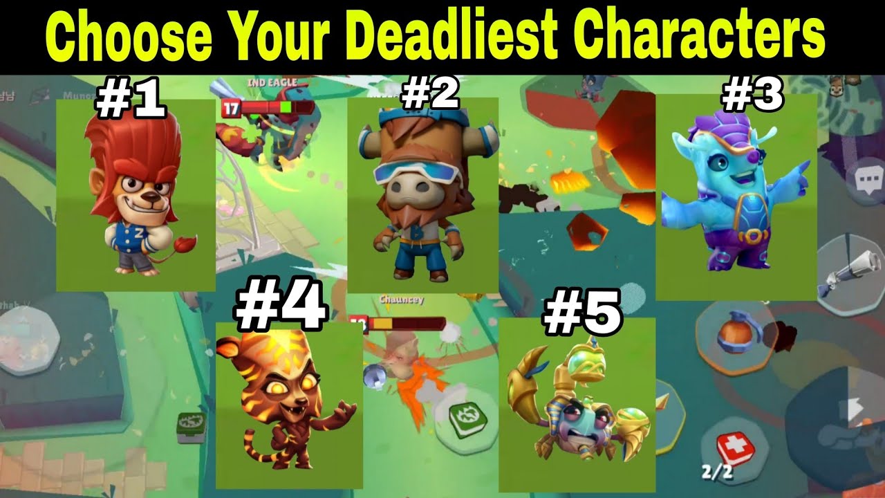 Top 5 Deadliest Characters Of Zooba | Zooba Deasliest Character That Makes You Win Everytime | Zooba