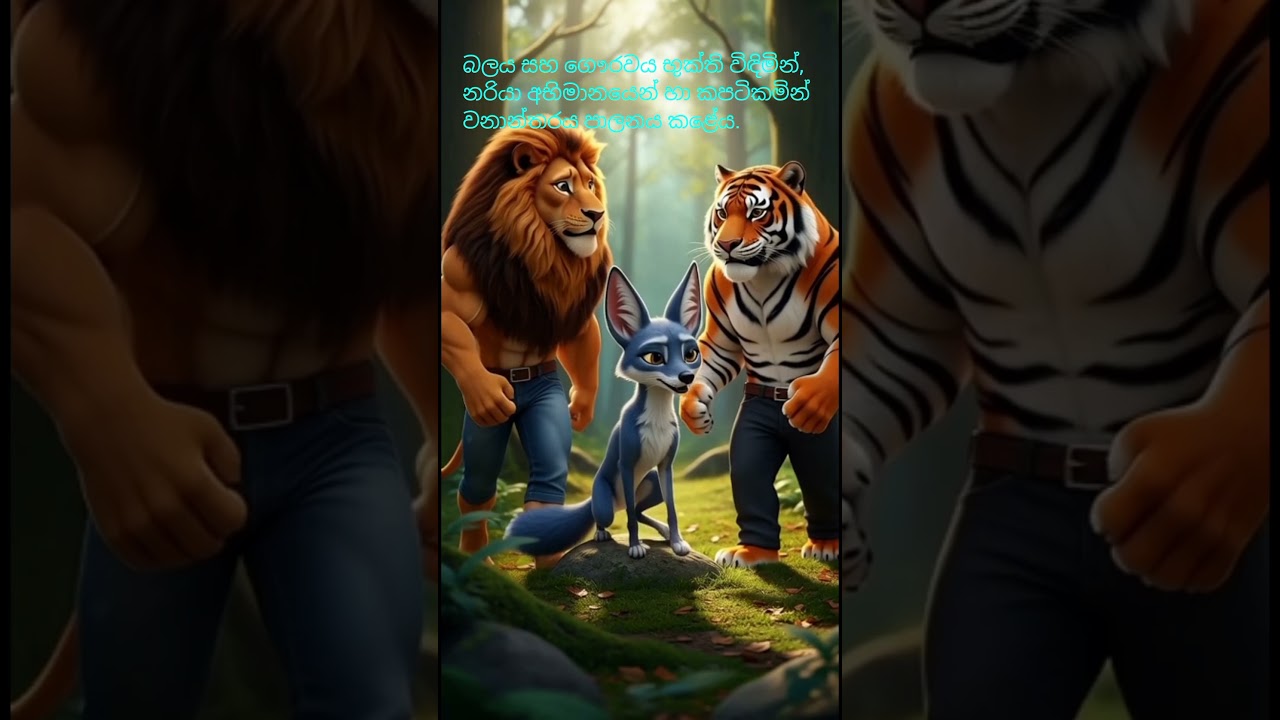 The Mysterious Blue Beast! 🦊💙 | නීල වර්ණ නරියා | The Blue Jackal Story 