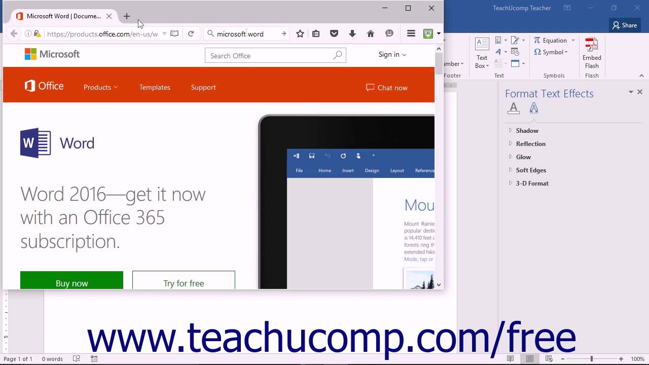 Word 2016 Tutorial Inserting Screenshots Microsoft Training