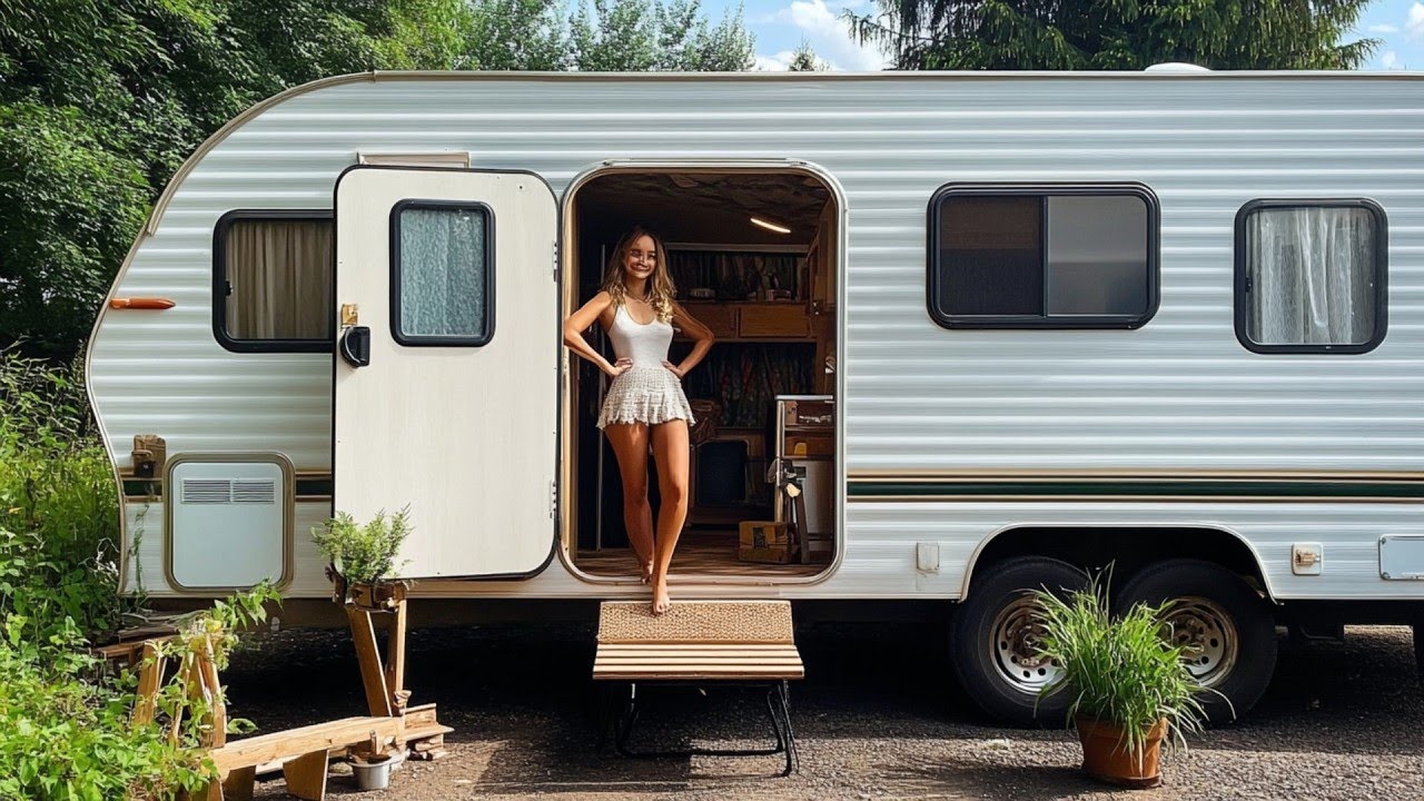100 days of Renovating old Wheel Camper. FULL Version