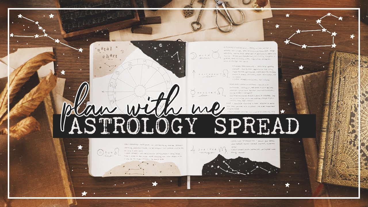 PLAN WITH ME Astrology Spread in my Bullet Journal 🌜🌞🌛