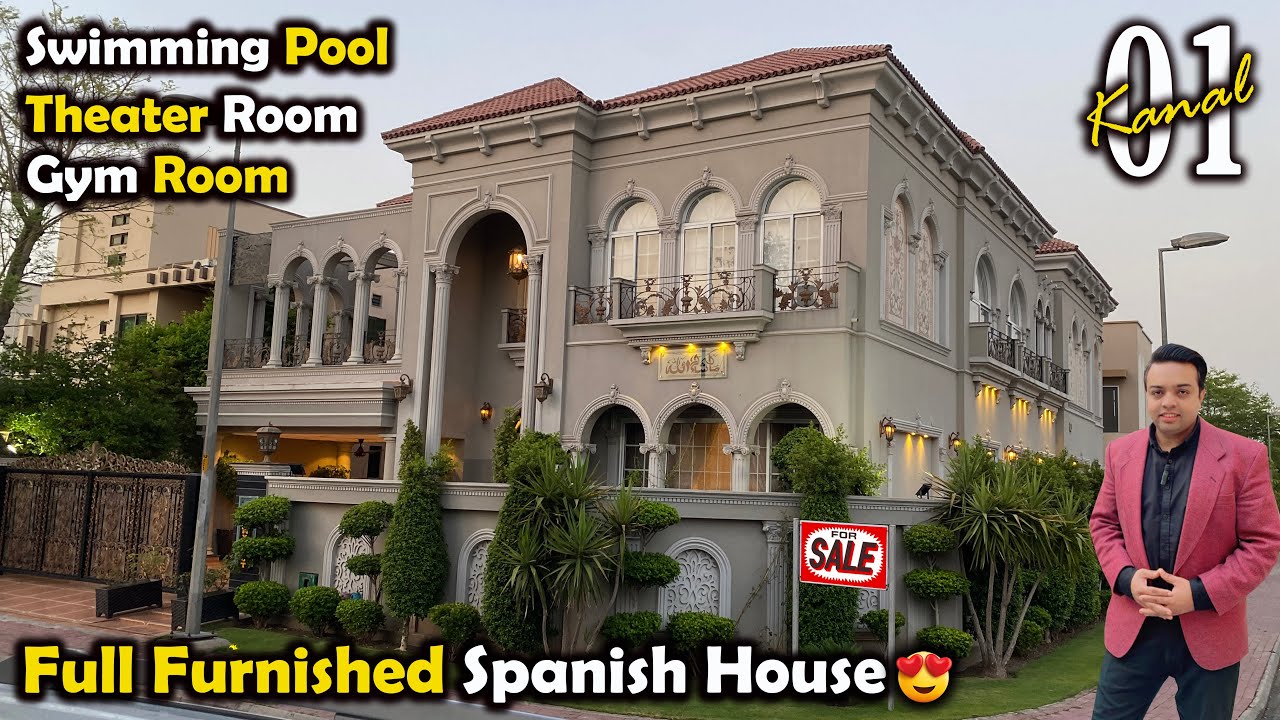 1 Kanal Full Furnished Spanish Corner House For Sale in Bahria Town Lahore
