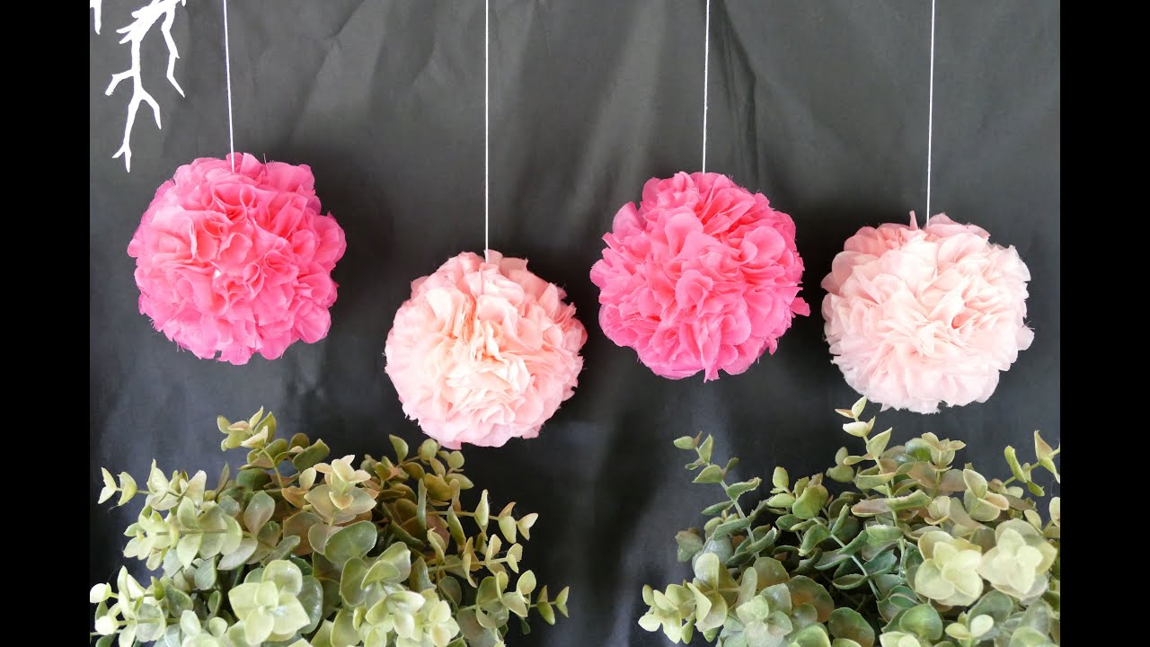 Blütenkugeln basteln, einfach und ruck zuck  – Make a flower ball – Decoraciones de verano