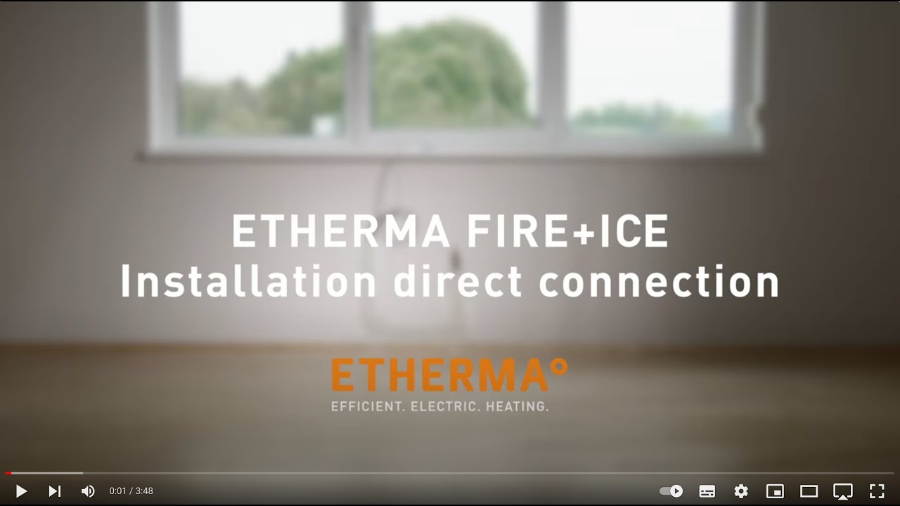 Installation ETHERMA FIRE+ICE air-to-air heat pump with cooling option - fixed connection