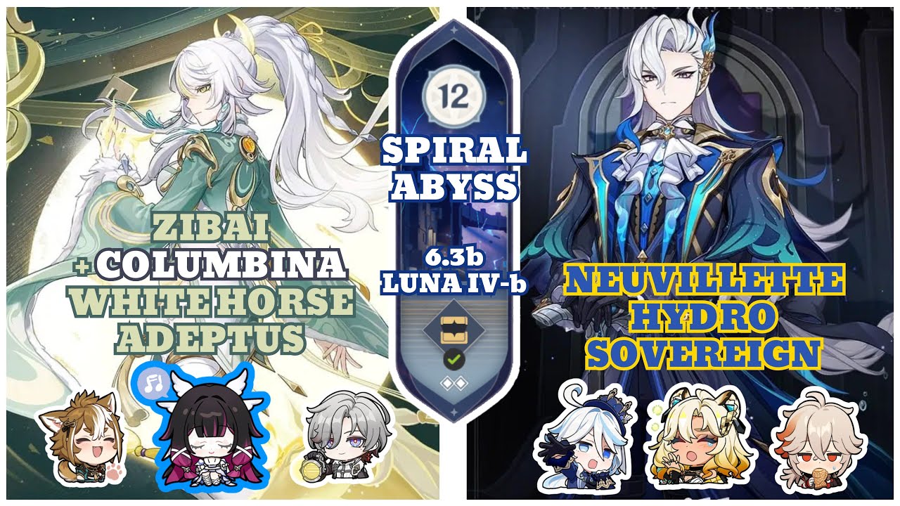 Spiral Abyss 6.3b Luna IV-b | Zibai Lunar Crystallize & Neuvillette Hypercarry | Genshin Impact