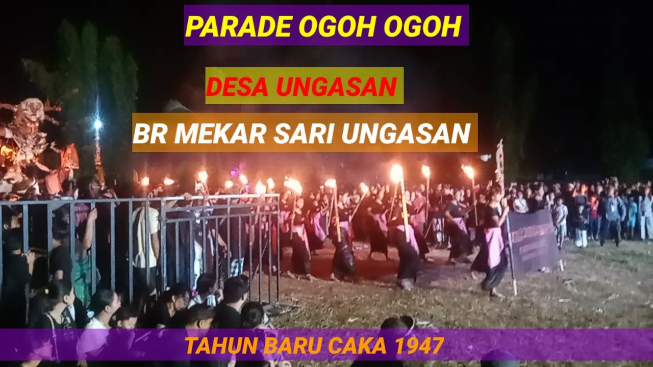 Parade Ogoh Ogoh Desa Ungasan persembahan dari STT Br Mekar sari ungasan. Nyepi tahun Baru Caka 1947