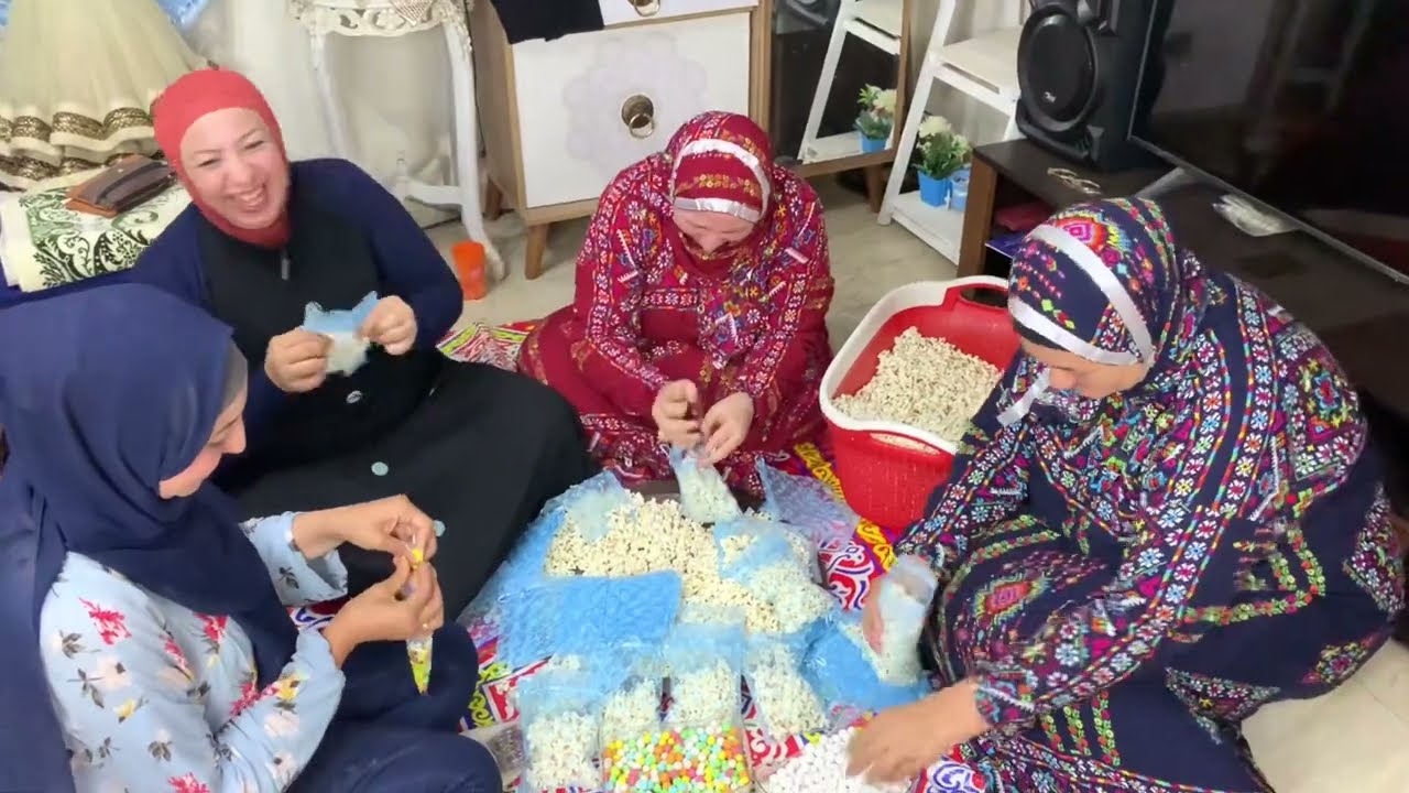 تحضيرات سبوع أيان فرحه كبيره ولمه اخواتى الحلوه