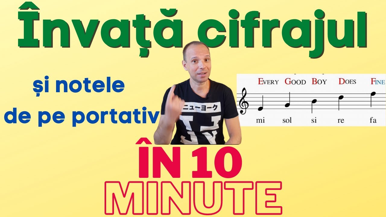 Învață cifrajul și notele de pe portativ în 10 minute | Tutorial teoretic