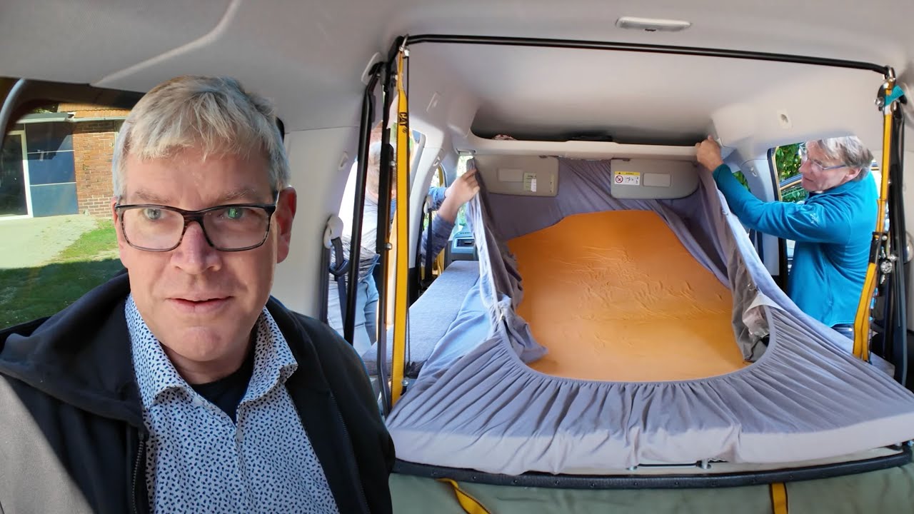 DAS ECHTE 2.300 € WOHNMOBIL - in 2 Minuten umgebaut und fest installiert Autohimmelbett VW Caddy uva
