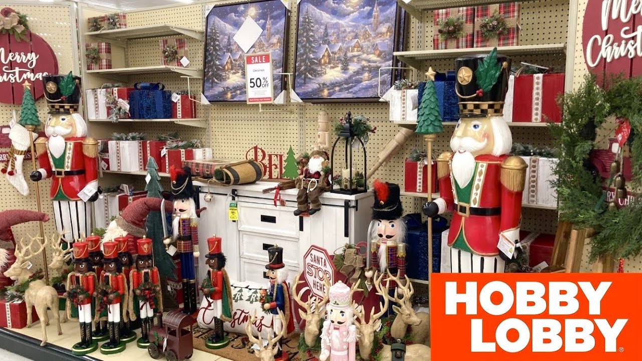 HOBBY LOBBY SHOP WITH ME CHRISTMAS DECORATIONS FURNITURE TABLES DECOR SHOPPING STORE WALK THROUGH
