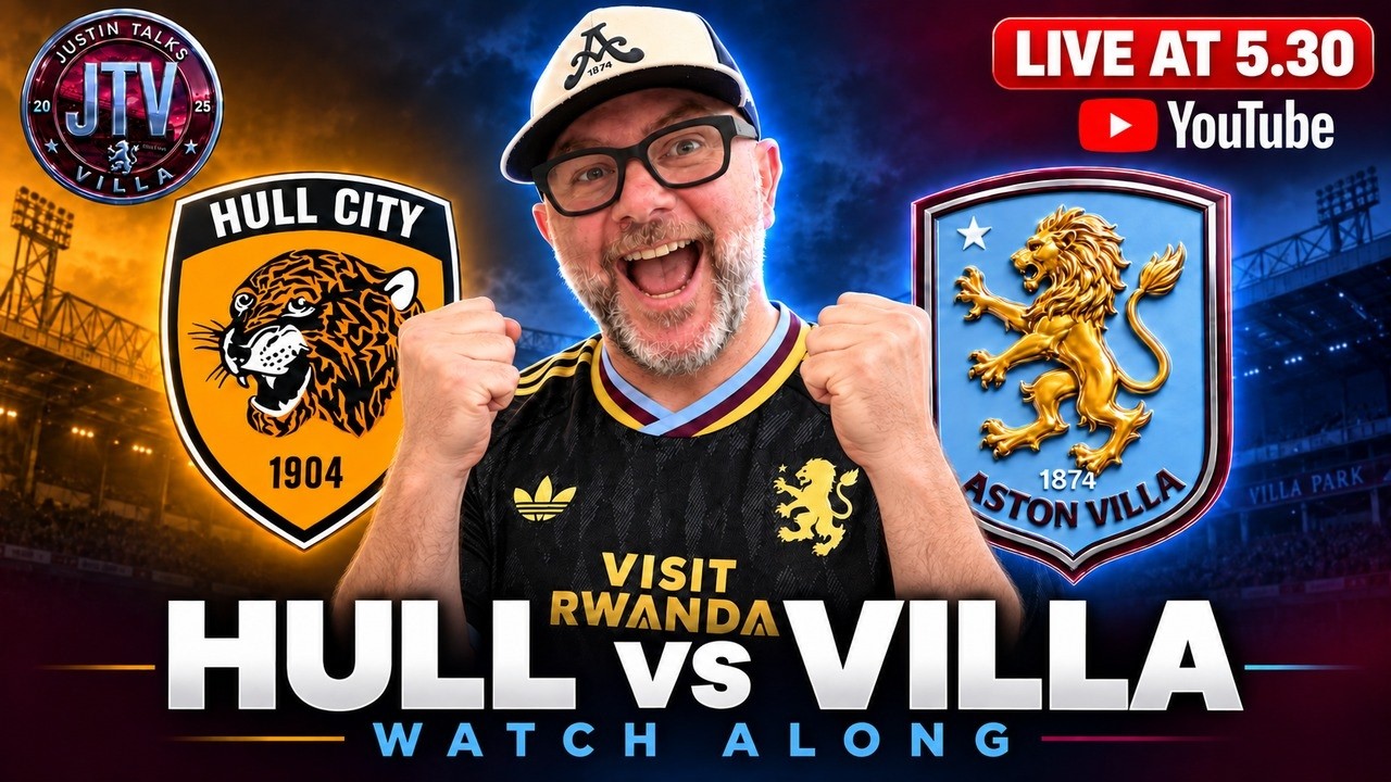 HULL CITY VS ASTON VILLA WATCHALONG LIVE 5.30