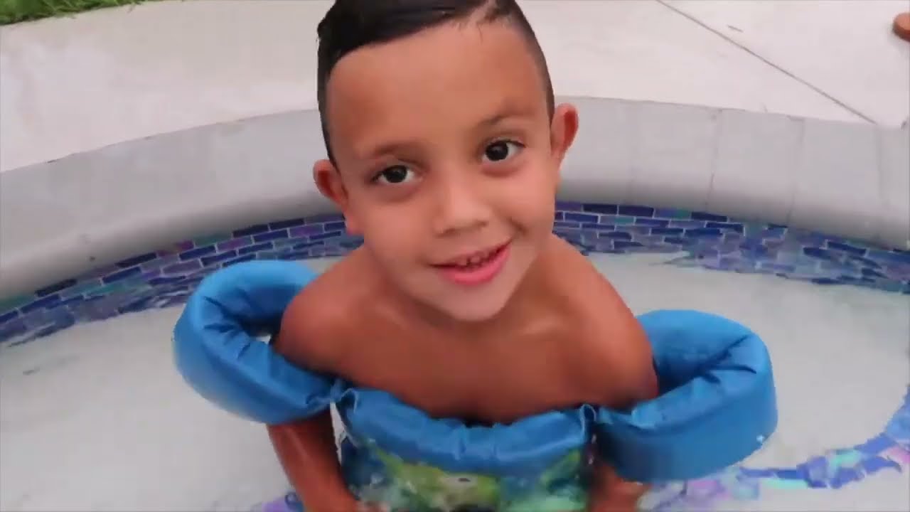 TEACHING Roman How To SWIM...