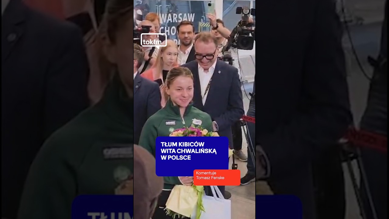 Tłum kibic&oacute;w witał Chwalińską w Polsce