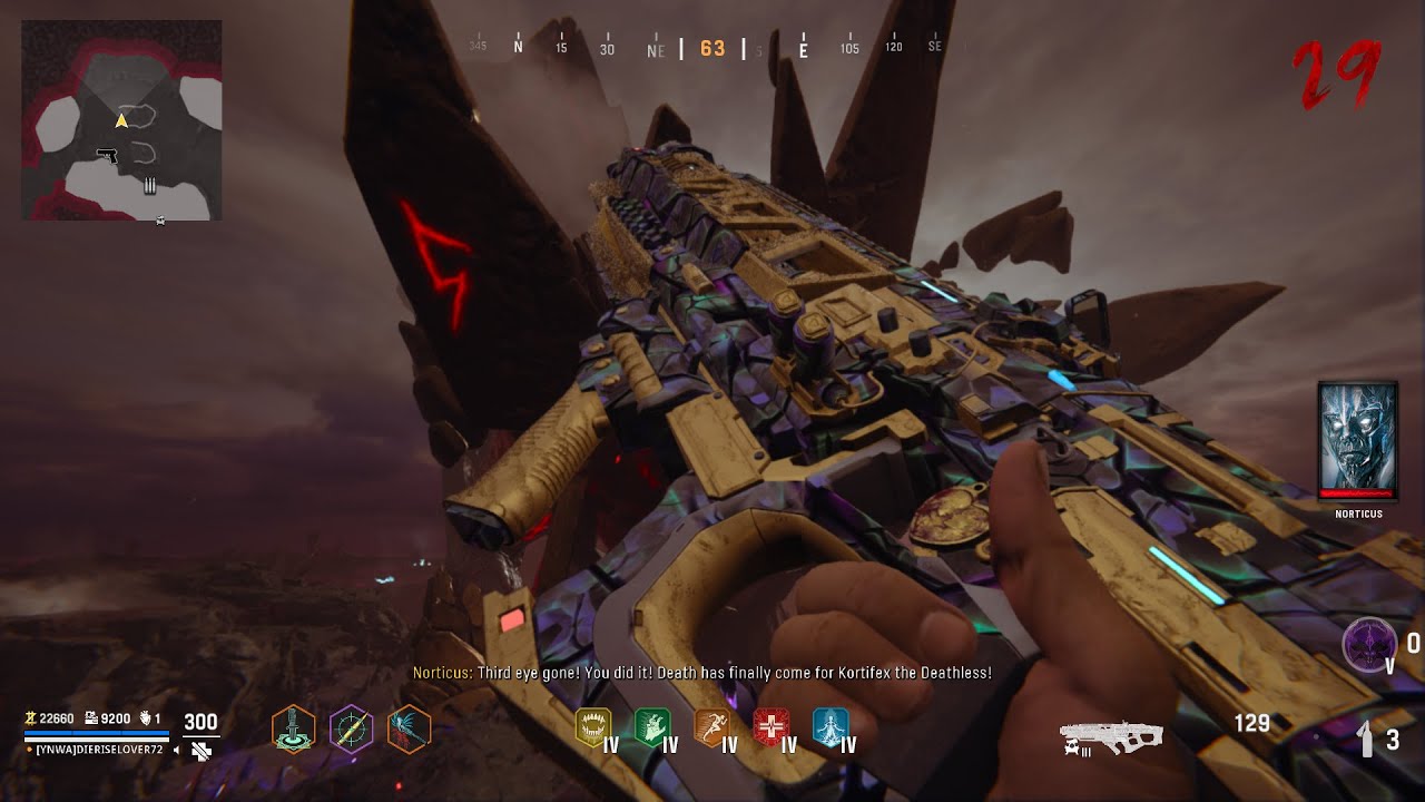 Killing Kortifex with a laser gun (Vanguard Zombies)