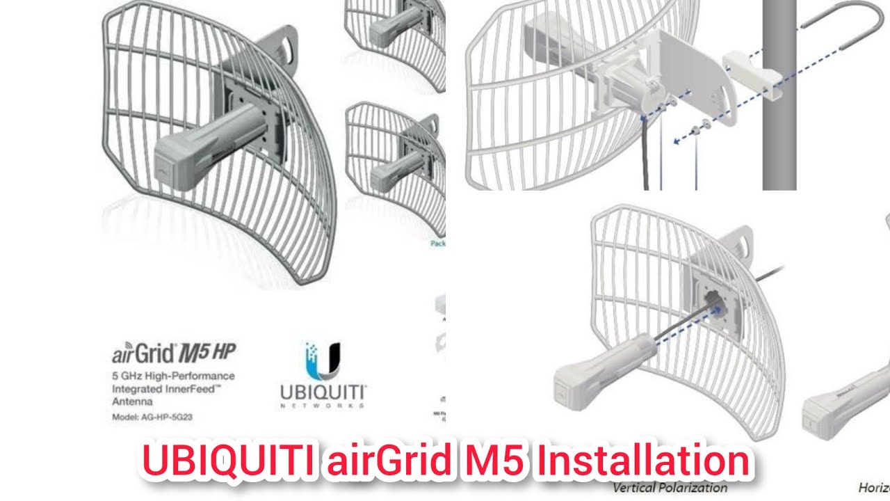 How to install UBIQUITI airGrid M5 HP (ECI) Simple method