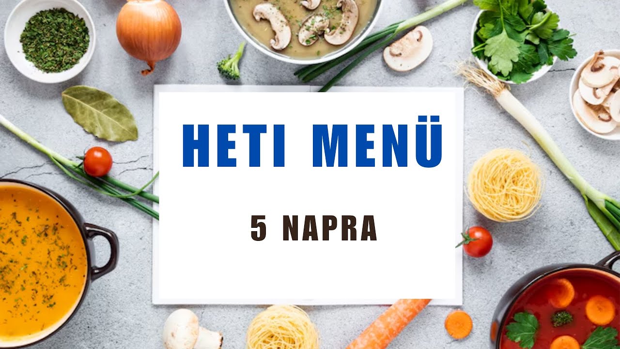 Heti men&uuml;terv tavaszi sz&uuml;netben is! &ndash; &Aacute;rakkal, tippekkel, vide&oacute;s receptlinkekkel