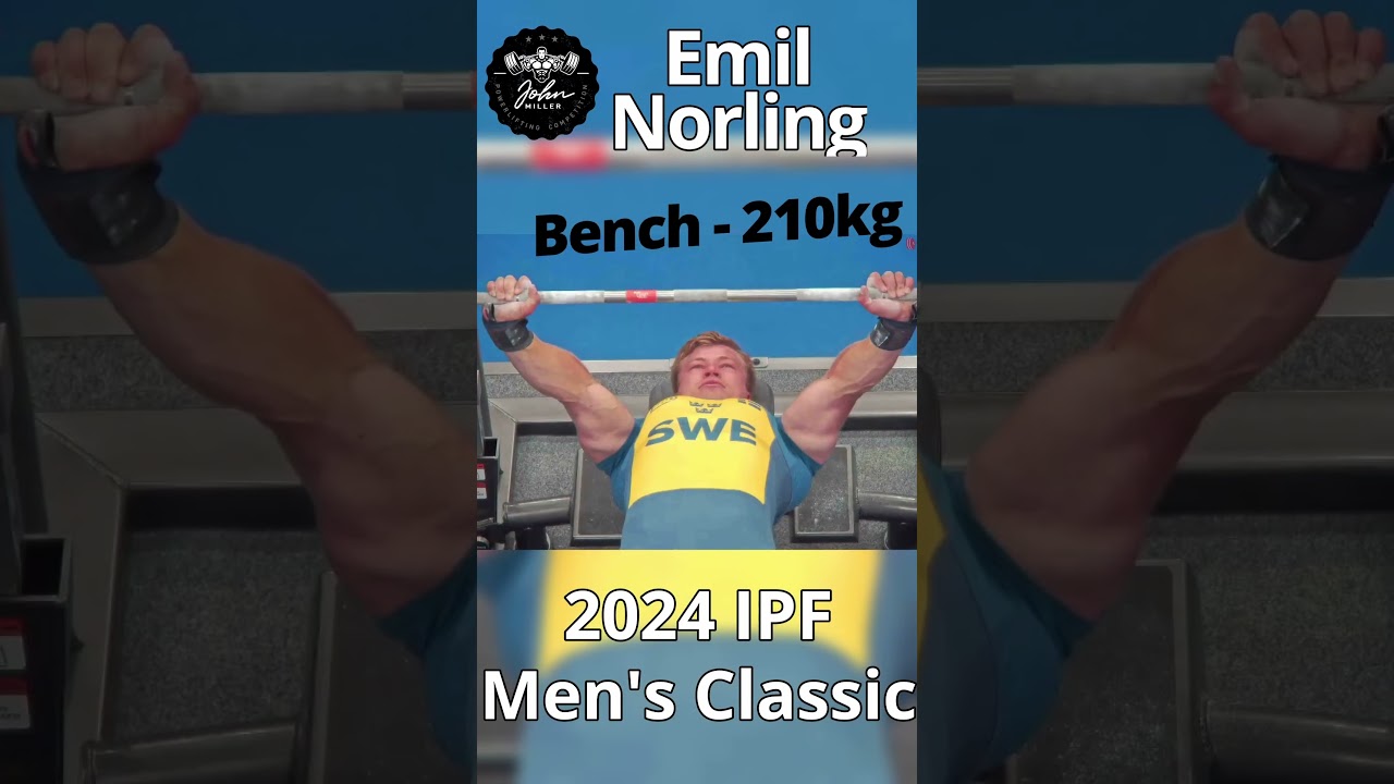 Emil Norling - 3rd Place 905kg Total - 105kg Class 2024 World Classic Championship
