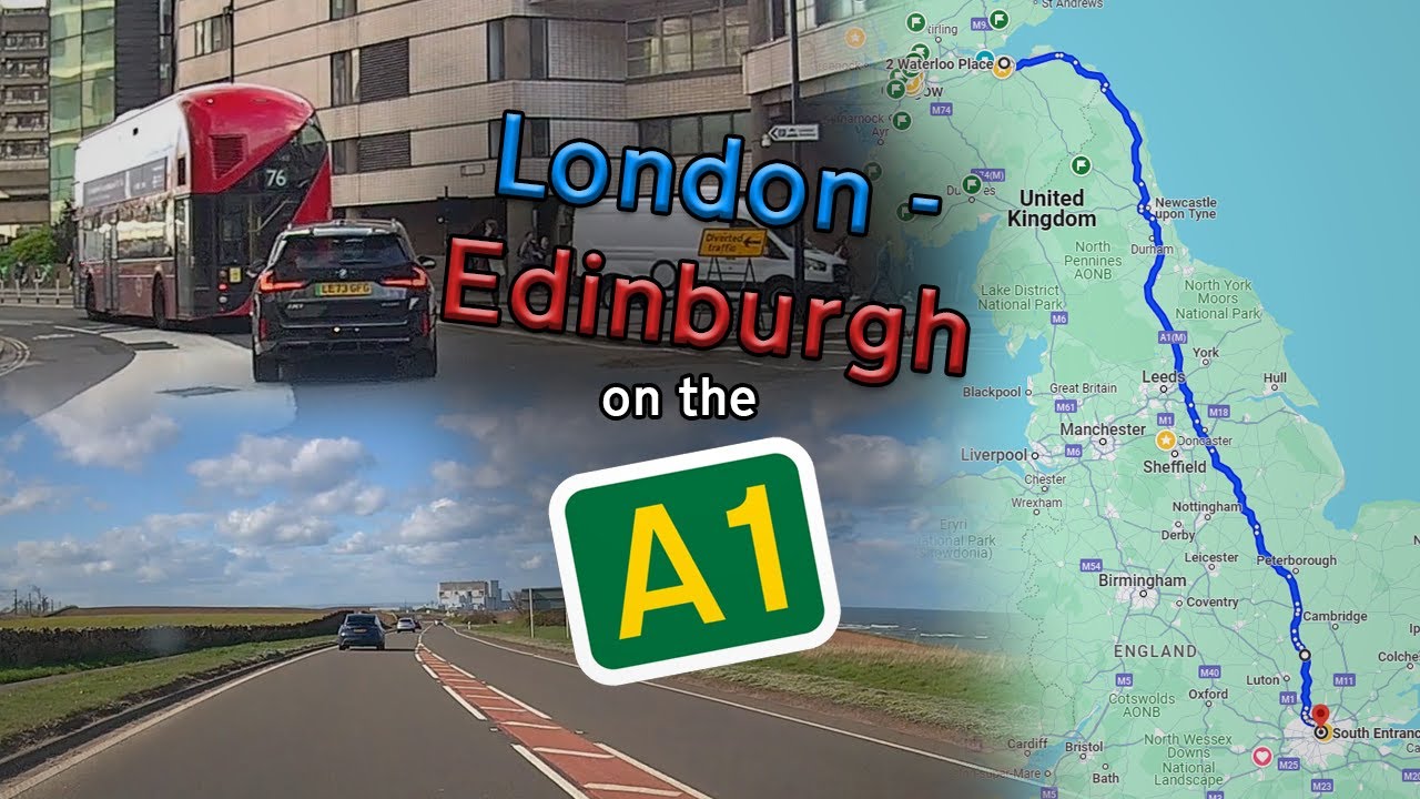 Entire Length of the A1 - London to Edinburgh [TIMELAPSE]