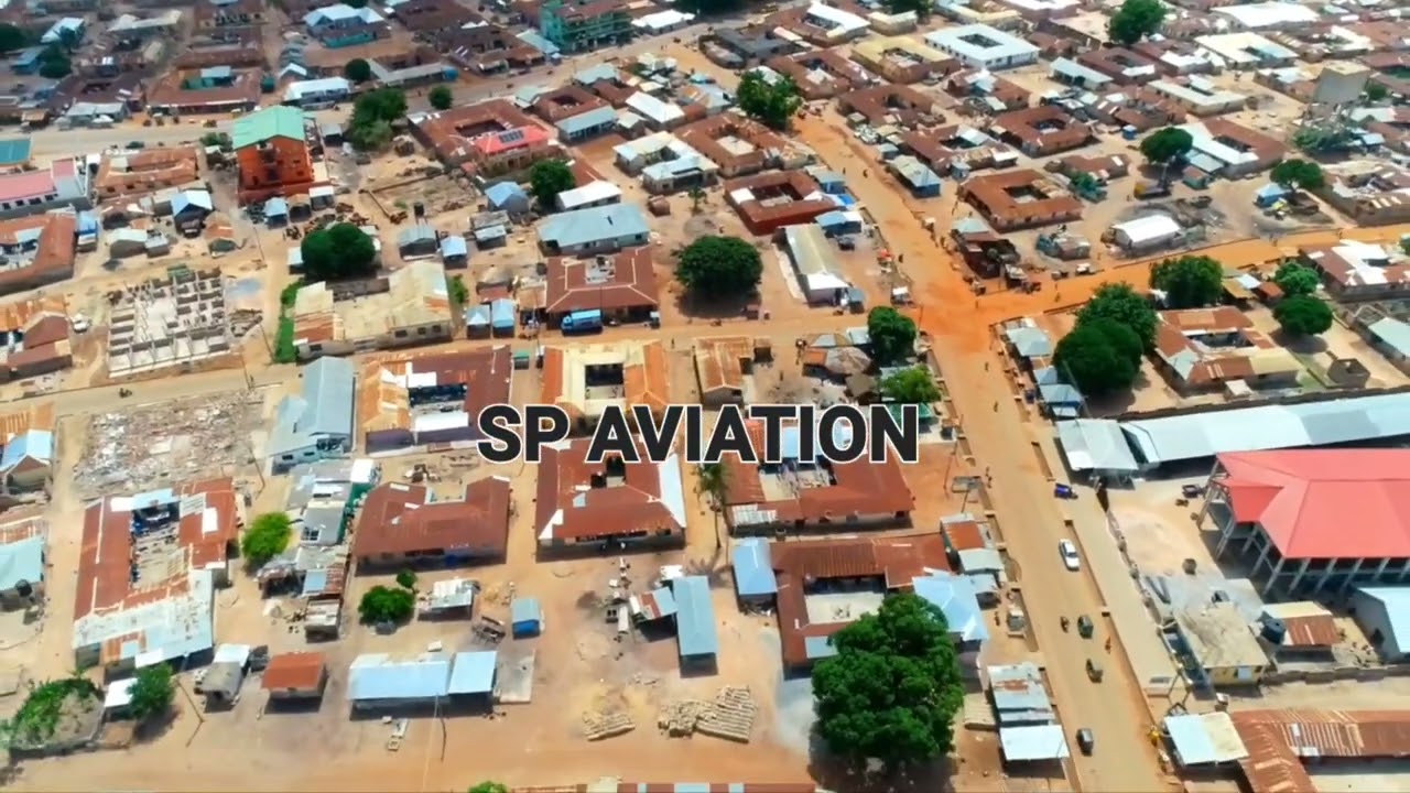 Atebubu town on drone