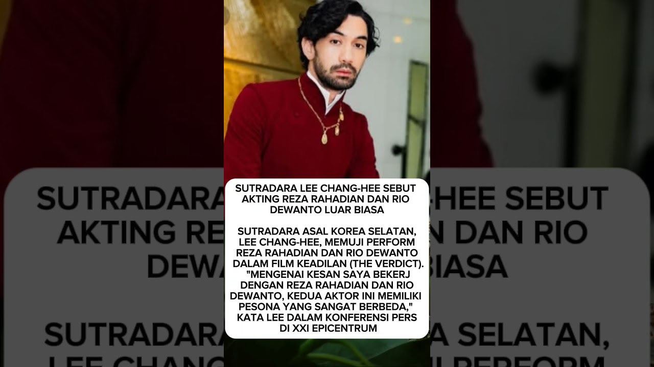 Sutradara Lee Chang-hee Sebut Akting Reza Rahadian dan Rio Dewanto Luar Biasa