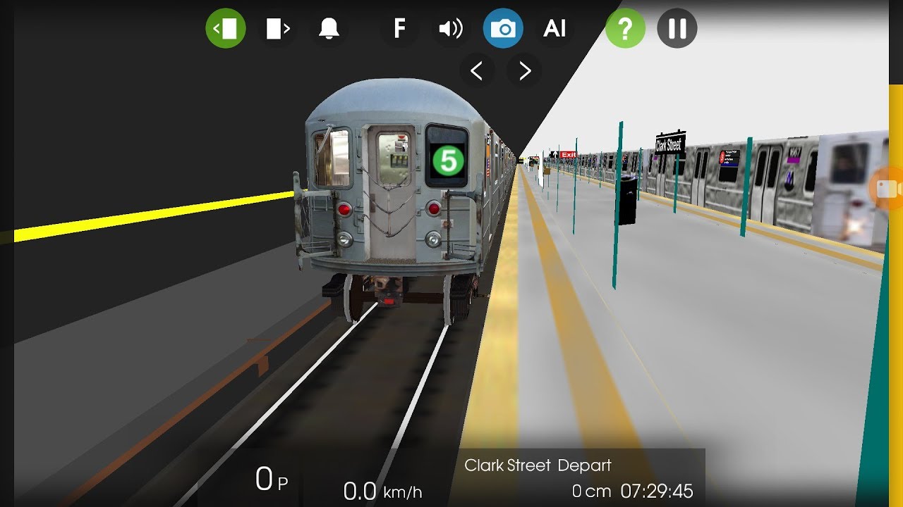Hmmsim 2 A *Rare* Mta Nyct Kawasaki R62 (5) Train Via the (2) line @ Clark Street