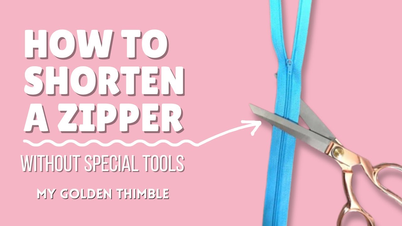 How to Shorten a Zipper (Top & Bottom) and remove the Teeth.