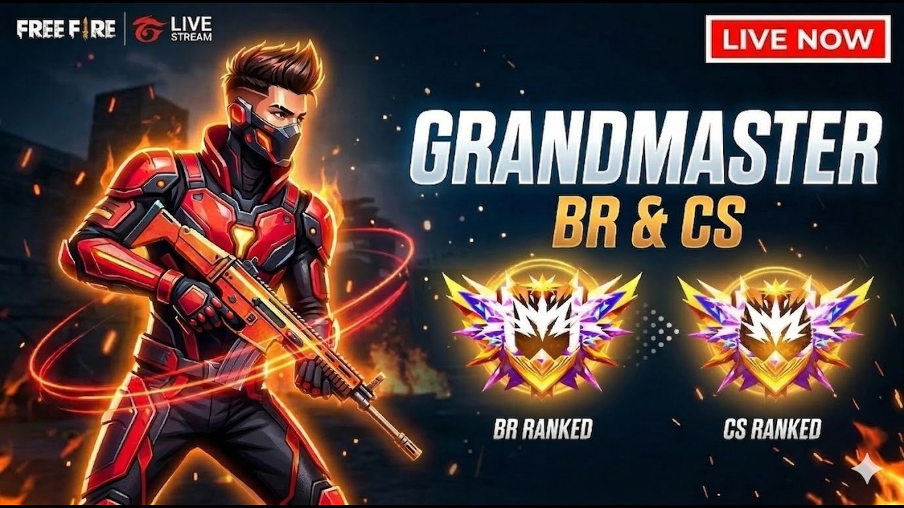 🔥 FREE FIRE MAX LIVE 🔥Grandmaster Push in BR Ranked & CS Ranked | Intense Gameplay