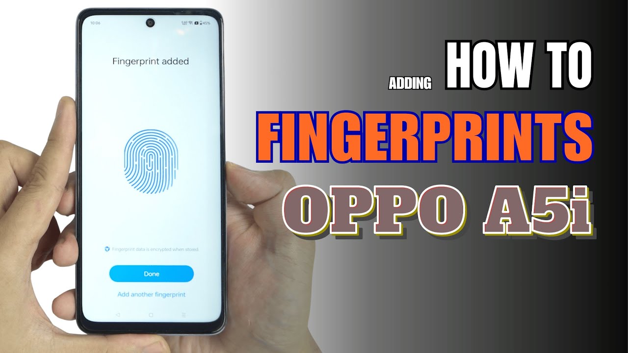How to enable Fingerprints on OPPO A5i