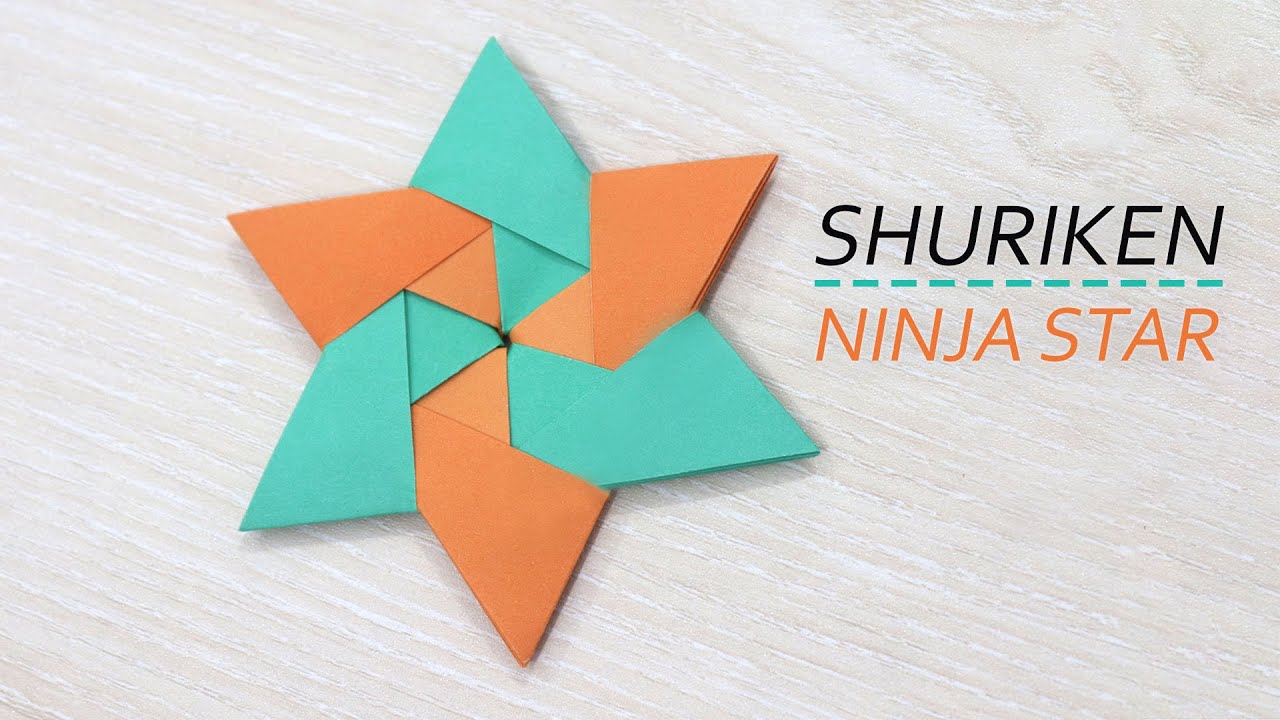 Origami Shuriken Star - How to make Paper Ninja Star Shuriken