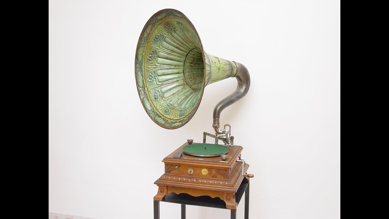 GRAMÓFONO MAMMUT (1907) de monedas automático, diseñado para Hoteles, Restaurantes, Bares, etc.