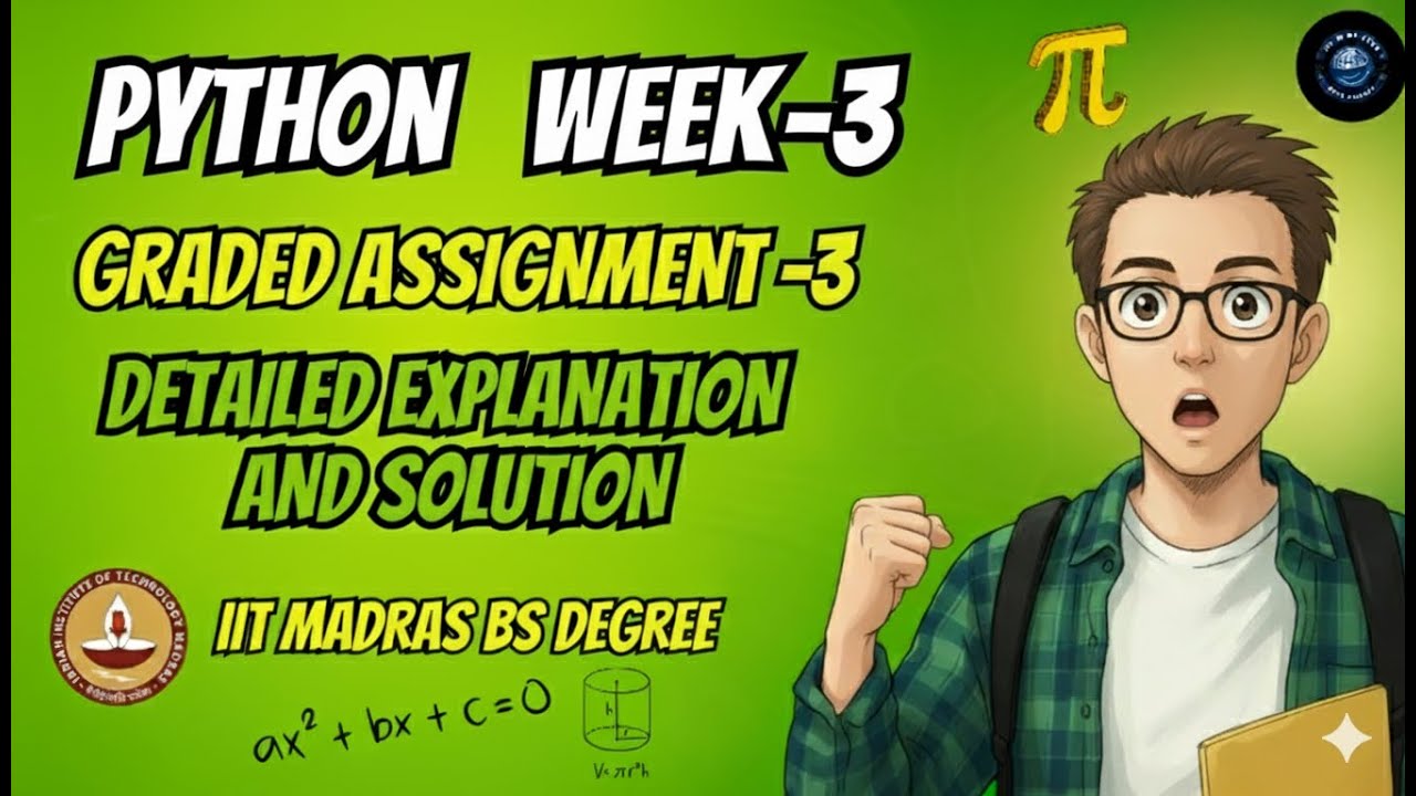 Python Week 3 Graded Assignment | IIT Madras BS Degree | Full Solution & Detailed Explanation
