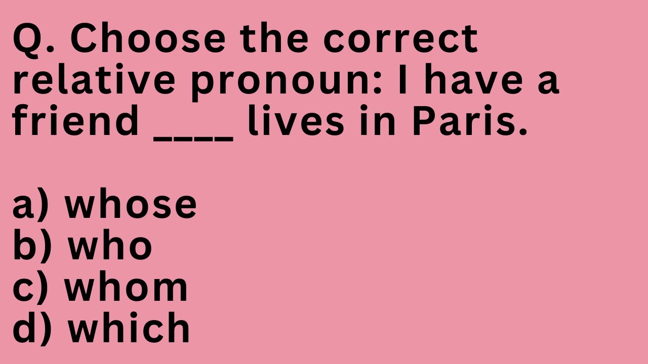 Relative Pronouns in English Grammar