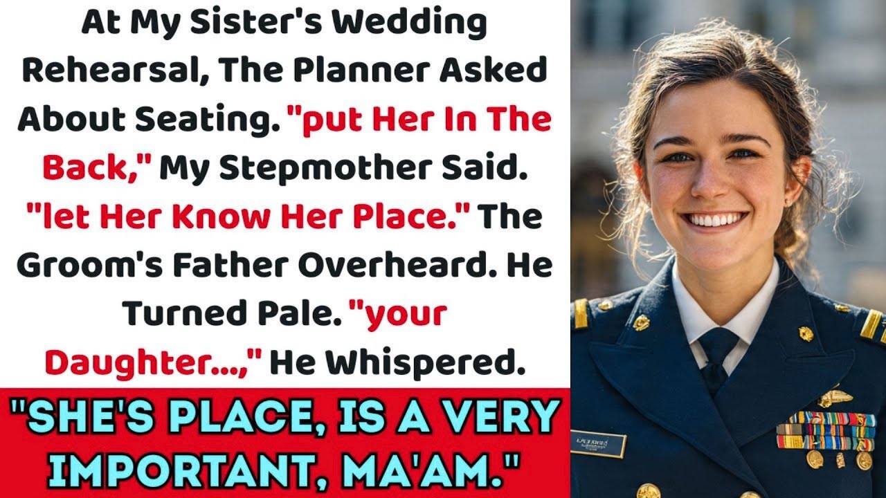 My Stepmother Sneered, “Put Her in the Back”—Moments Before the Groom’s Father Turned White
