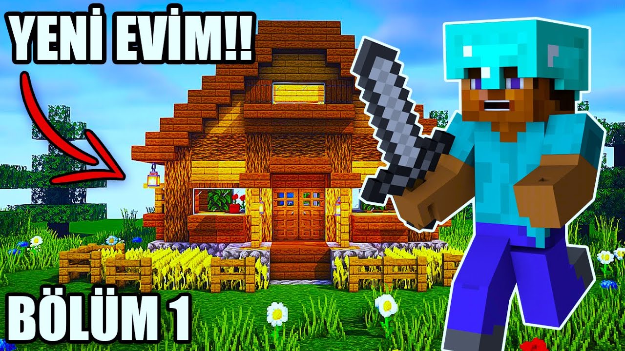 YENİ EVİM!! - HIZLI BAŞLANGIÇ! | Minecraft: Modsuz Survival - Bölüm 1