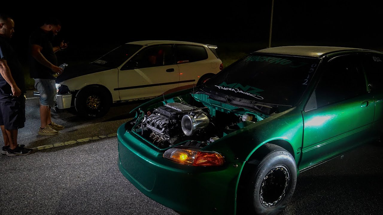 ALL MOTOR K24 EG HATCH VS ALL MOTOR J32 EG HATCH | FWD STREET RACING | 4K