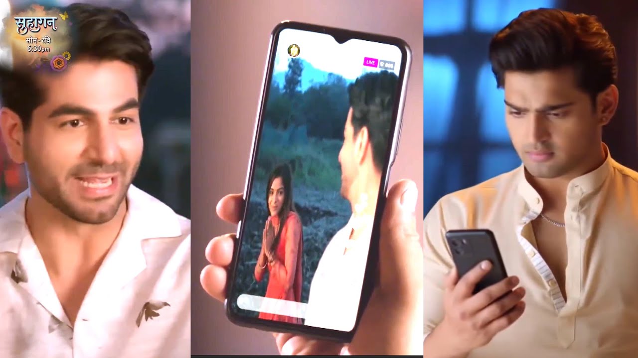 Suhagan Promo: Samay Aur Bindiya Ko Live Video Me Dekh krish Ko Hui jalan, Bindiya Ne Chupaya Muh
