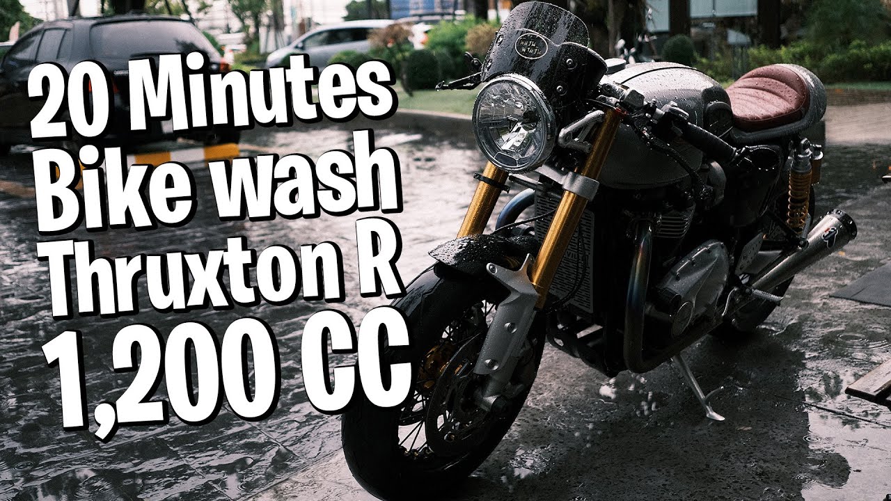 20 Minutes bike wash - Triumph Thruxton R 1,200 cc