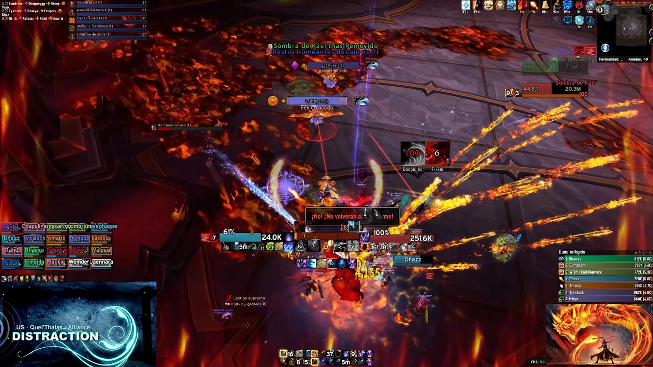 Distraction Vs Sun King's Salvation Mythic - Fire Mage PoV