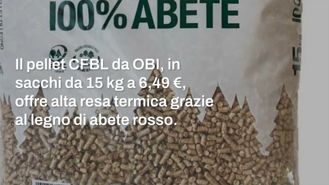 Pellet OBI: sacchi da 15 kg al prezzo pi&ugrave; basso di sempre