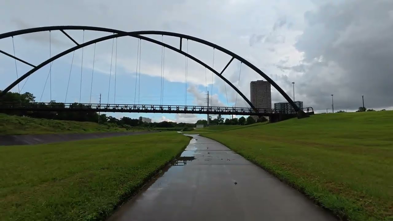 Riding Brays Bayou In The Rain