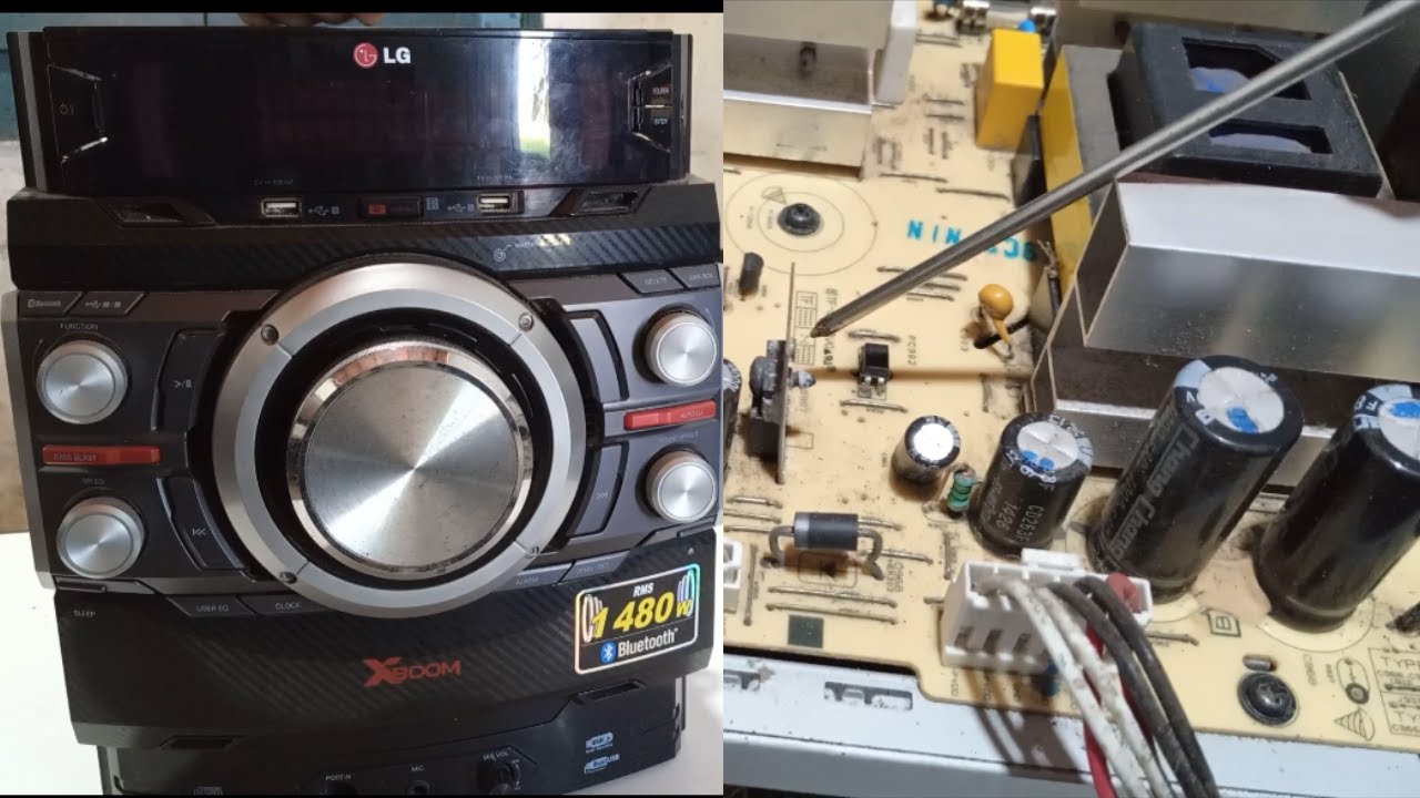 mini hi fi system LG não sai som  CM8340