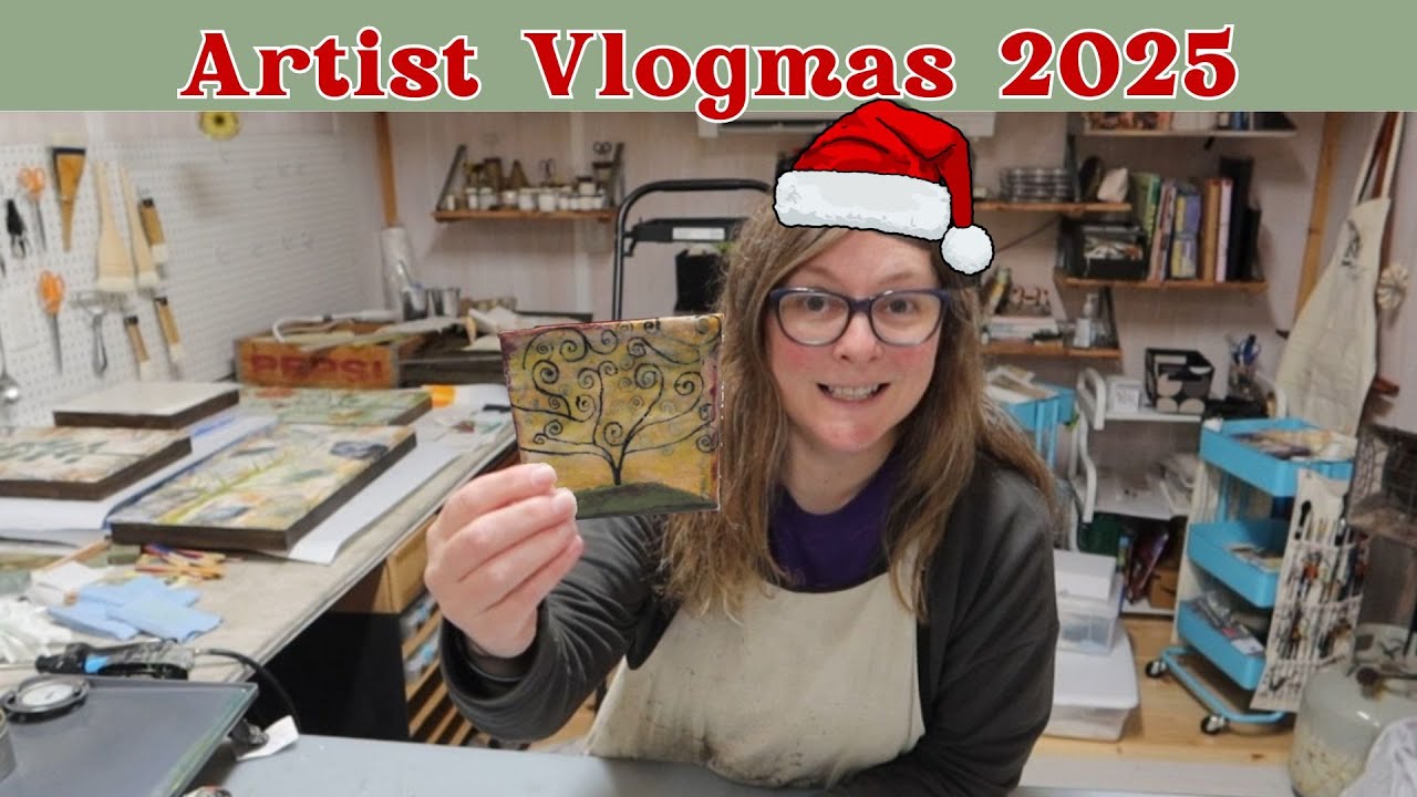 Художник Влогмас 2025: Попытка рисовать в стиле ар-нуво и приготовление супа из мускатной тыквы