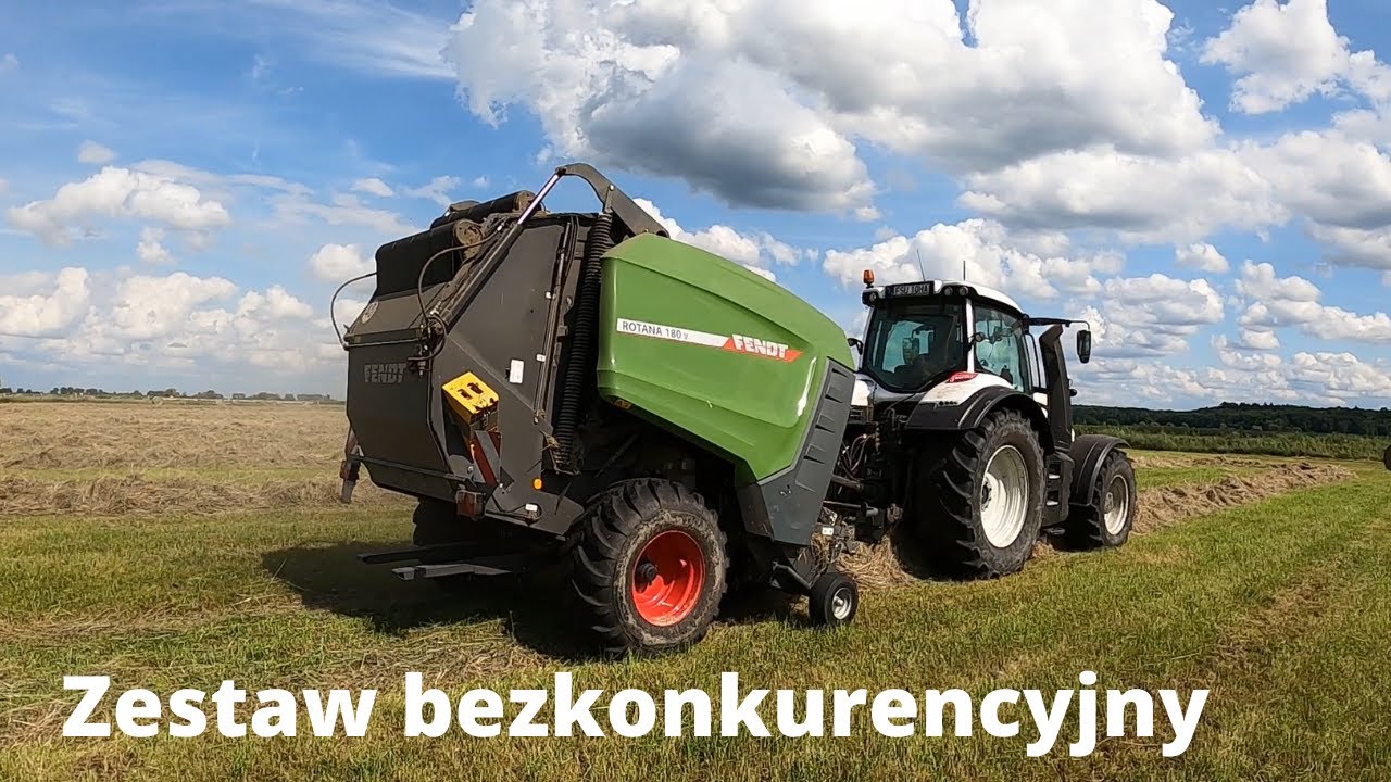 #97 Robimy siano na sianie. Fendt Rotana 180V & Valtra T174e - prasowanie na okrągło..