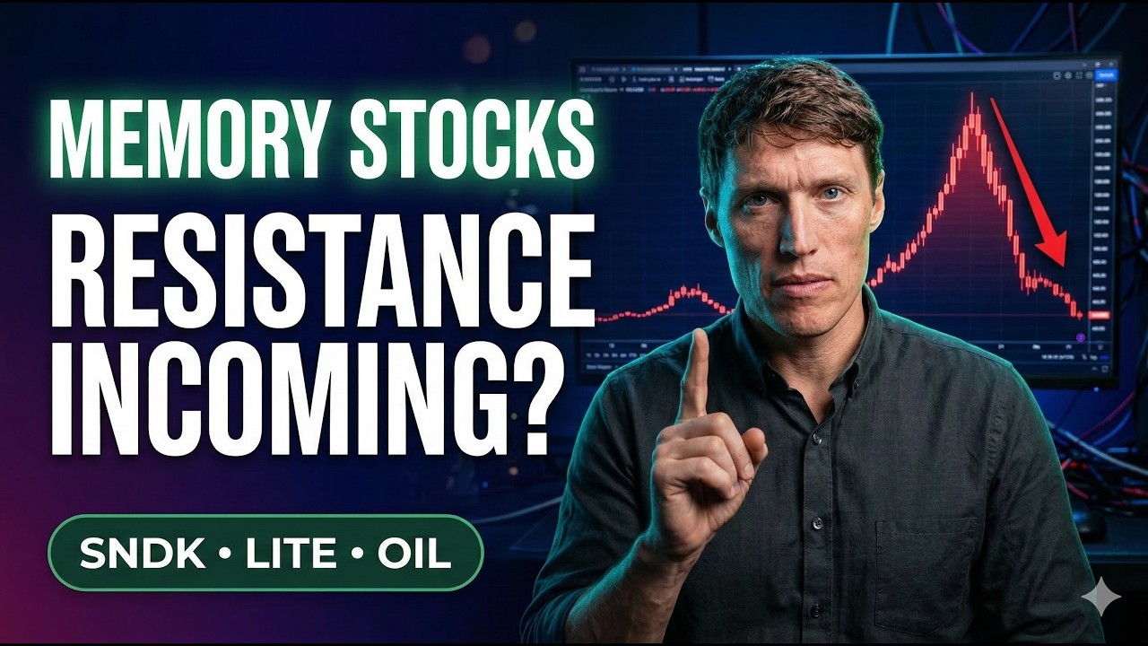 Memory Stocks Into Resistance? SNDK & LITE Short Targets + Oil, Gold & SMR Swing Setups