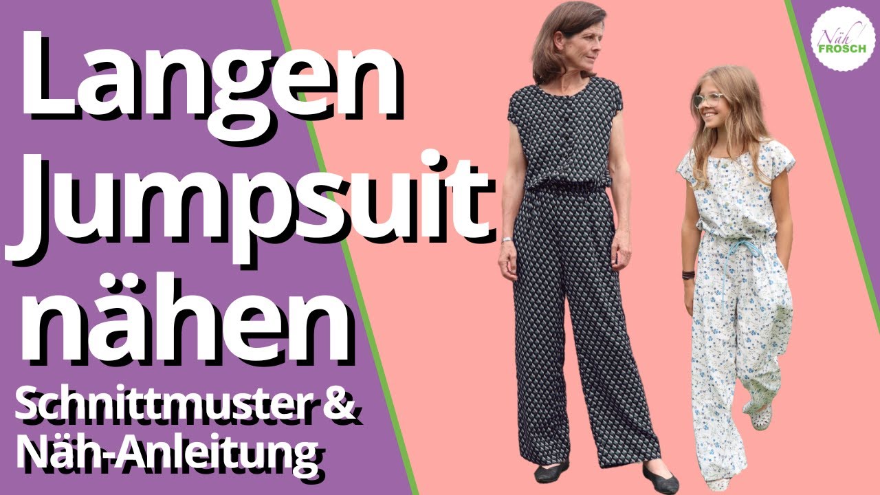 Langen Jumpsuit nähen - Nähanleitung Schnittmuster RIANG