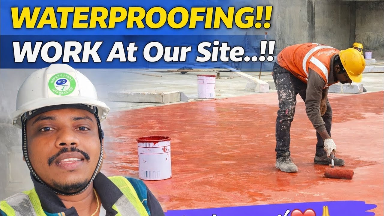 Construction Site !!Waterproof!! Work👍 #minivlog #dailyvlog #odiyavlog #youtube #viral 