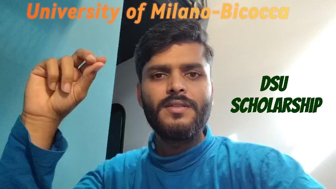 How to apply for DSU Scholarship || DSU Regional Scholarship || University of Milano-Bicocca