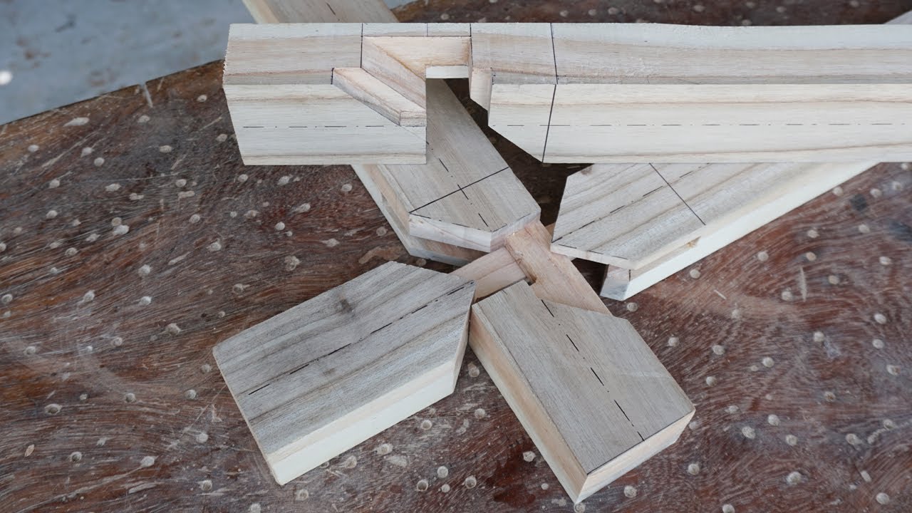 Awesome Hide Wood Joints Japanese Techniques - Amazing Perfect A Hand Cut Mitred Dovetails
