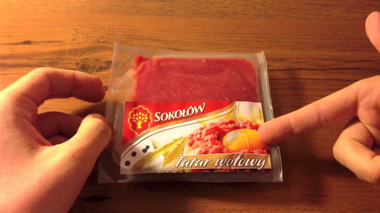 Tatar wołowy z Sokołowa unboxing, odpakowywanie