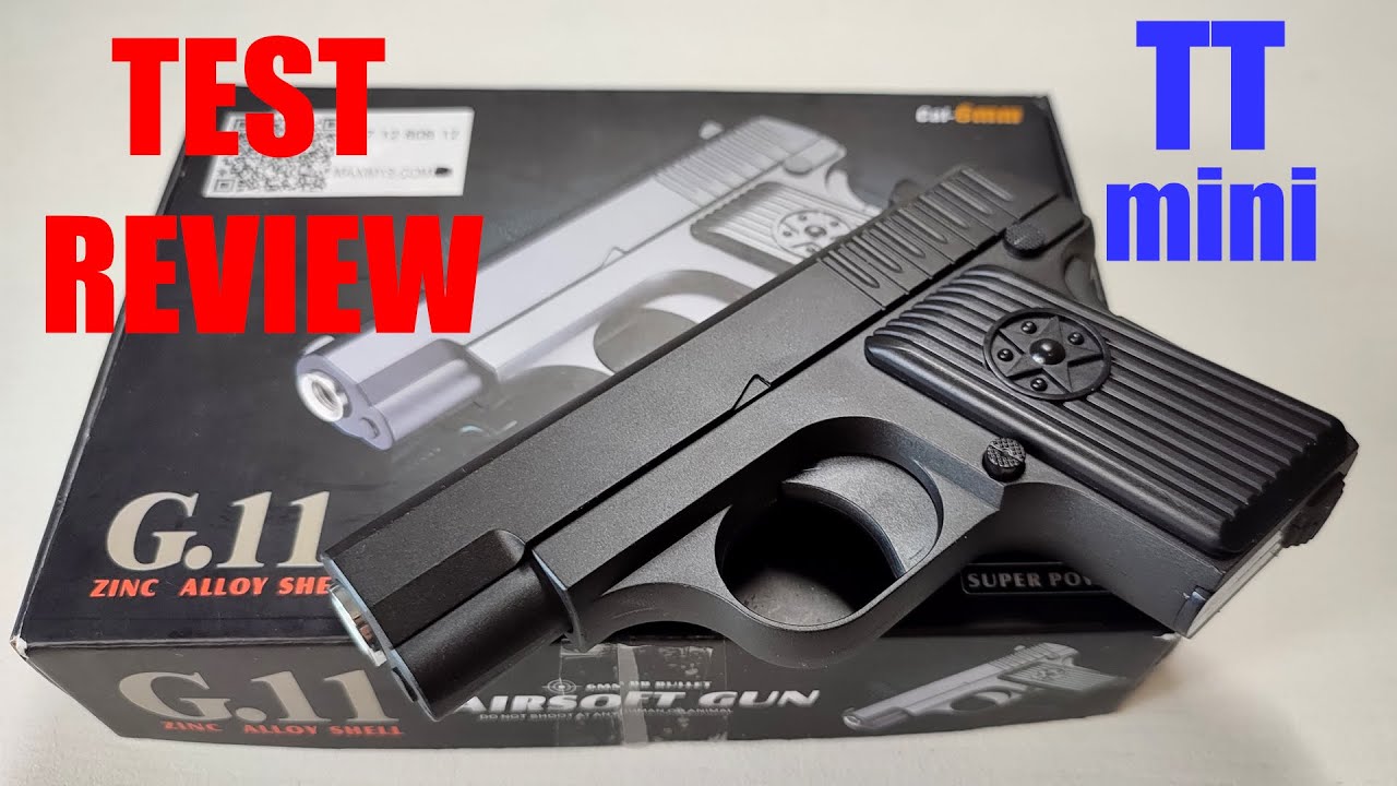 Test review of the metal airsoft gun TT mini model Galaxy G11